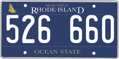 RI license plate 526660
