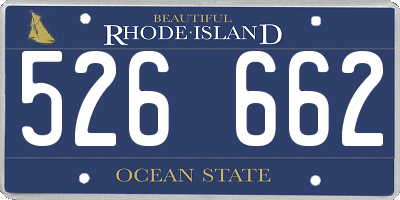 RI license plate 526662