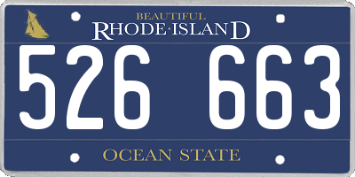 RI license plate 526663