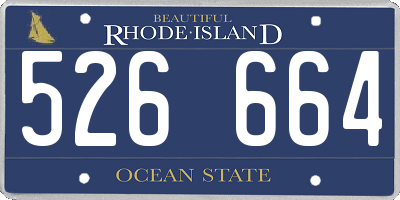 RI license plate 526664