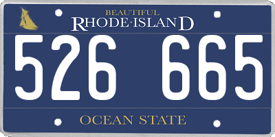 RI license plate 526665