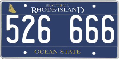 RI license plate 526666