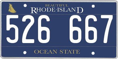 RI license plate 526667