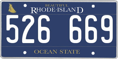 RI license plate 526669
