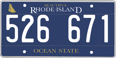 RI license plate 526671