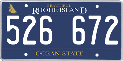 RI license plate 526672