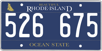 RI license plate 526675