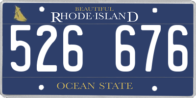 RI license plate 526676