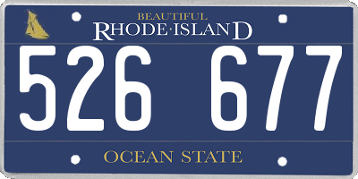 RI license plate 526677