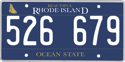 RI license plate 526679