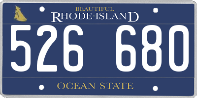 RI license plate 526680