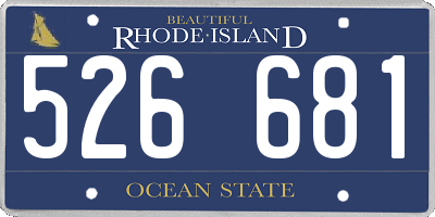 RI license plate 526681