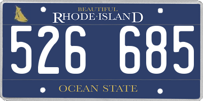 RI license plate 526685