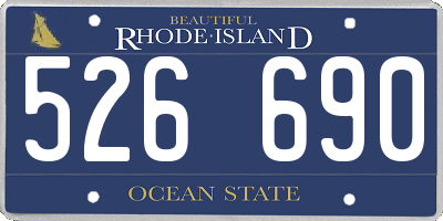 RI license plate 526690