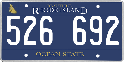 RI license plate 526692