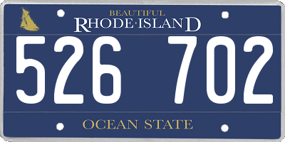 RI license plate 526702