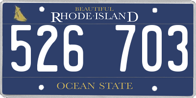 RI license plate 526703