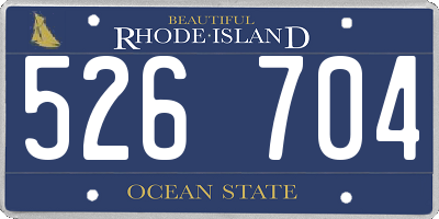 RI license plate 526704