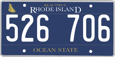 RI license plate 526706