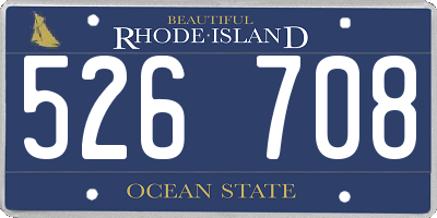 RI license plate 526708