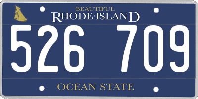 RI license plate 526709