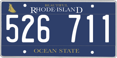RI license plate 526711