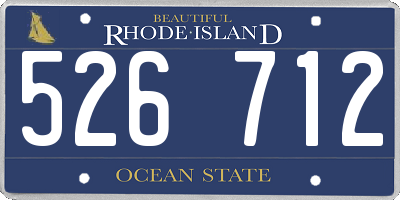 RI license plate 526712