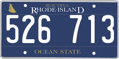 RI license plate 526713