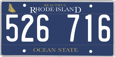 RI license plate 526716