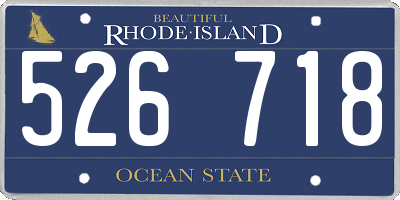 RI license plate 526718