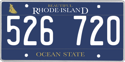 RI license plate 526720