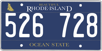 RI license plate 526728