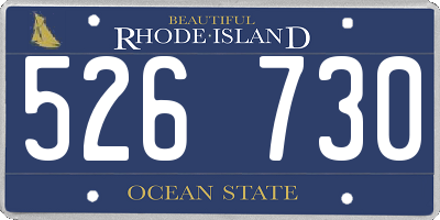 RI license plate 526730