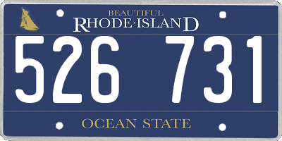 RI license plate 526731