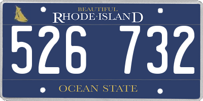 RI license plate 526732