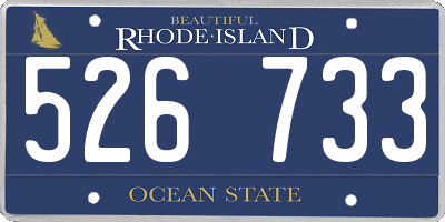 RI license plate 526733