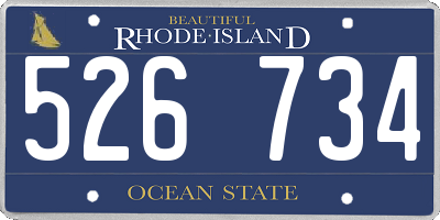 RI license plate 526734