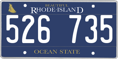 RI license plate 526735