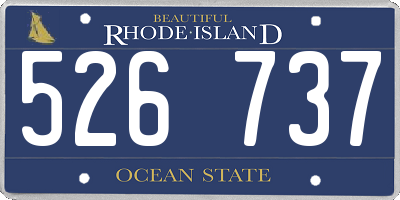 RI license plate 526737