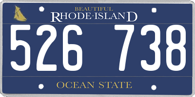 RI license plate 526738