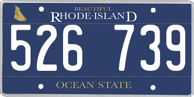 RI license plate 526739