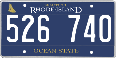 RI license plate 526740