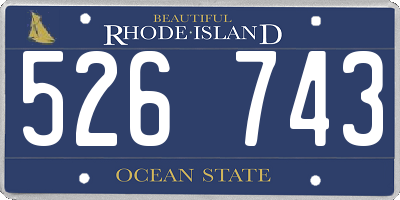 RI license plate 526743