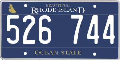 RI license plate 526744