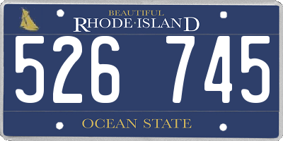 RI license plate 526745