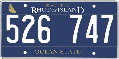 RI license plate 526747