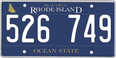 RI license plate 526749