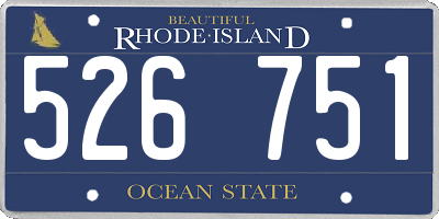 RI license plate 526751