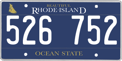 RI license plate 526752