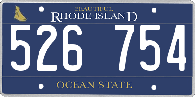 RI license plate 526754
